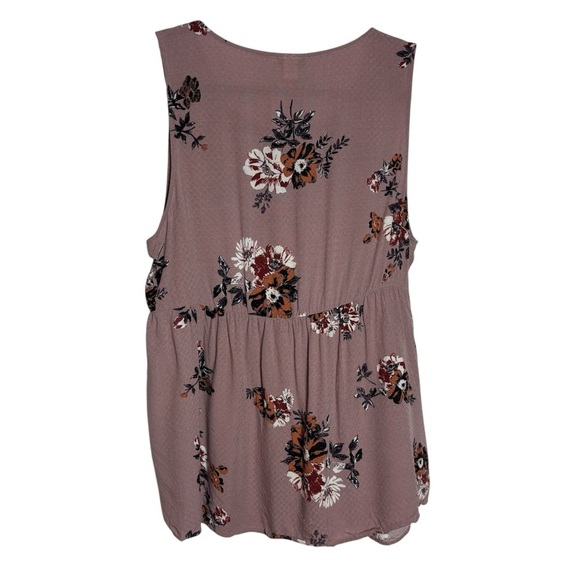 Torrid Floral Tie Neck Peplum Tunic Tank 1X - Picture 5 of 10